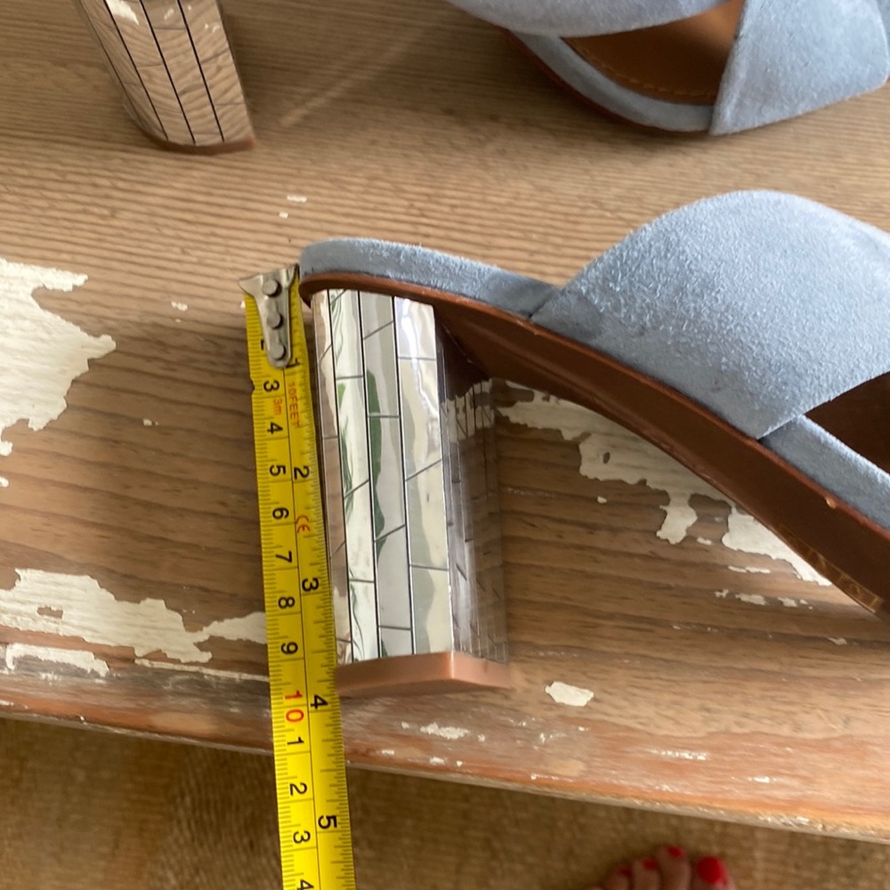 Anthropologie NEW Lola Cruz Blue Crossover Slides very chic and comfortable ❤️🙏 - Picture 6 of 10